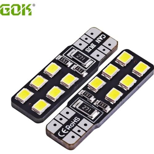 500PCS/LOT CANBUS T10 led canbus 12led 2835 SMD WHITE LIGHTS ERRO FREE 194 168 W5W 12smd clearance BULB Free Shipping