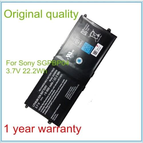 Free shipping New Original 3.7V 6000mAh 22.2Wh SGPBP04 Battery for Tablet S Series PCG-C1R PCG-C1S PCG-C1X