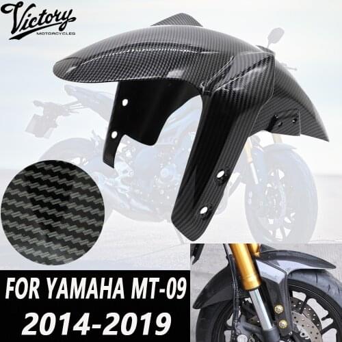 For Yamaha MT09 FZ09 2014 - 2017 FZ MT 09 MT-09 FZ-09Motorcycle Front Fender Cap Mudguard Splash Mud Dust Guard Cover Carbon Fib