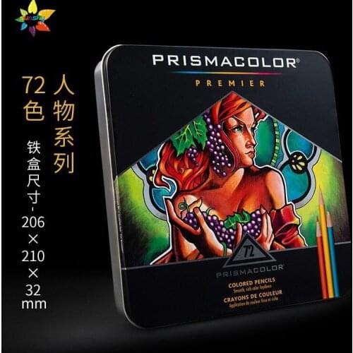 Prismacolor 72CT Crayons De Couleur Color Pencils Wooden Colored Pencil Soft Skin Scenery pencil Artist School Graffiti Drawing