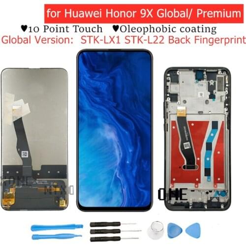Original for Huawei Honor 9X Global Premium STK-LX1 STK-L22 LCD Display Touch Screen Digitizer Assembly Display Repair Parts