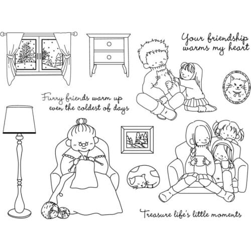 Home stamp Clear Stamp for Scrapbooking Transparent Silicone Rubber DIY Photo Album Decor A277