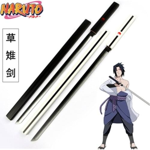 Hot Style Black/White ZAOZHI Sword Cosplay Anime Sasuke Katana Weapon Prop Role Playing Sasuke PU Model Prop 95cm