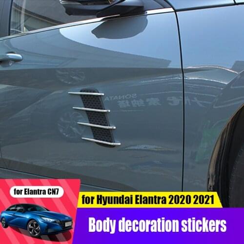 Imitation shark fin fake air outlet decoration is suitable for Hyundai Elantra AvanteCN7 2020 2021 ABS electroplating auto parts