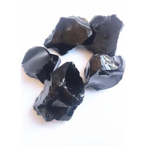 1pcs Natural Raw Black Obsidian Quartz Stones Rough Rock Crystals Metaphysical Reiki Healing Size Energy Healing Stone