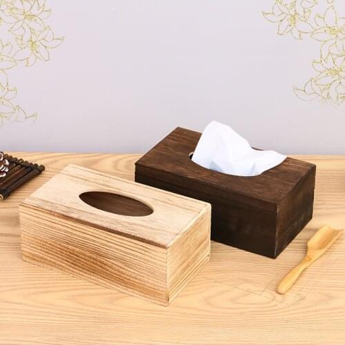 Creative household wooden tissue box pumping box napkin box wood Wet Tissue Holder Dispenser Home Napkin Organizer Storage Boxs