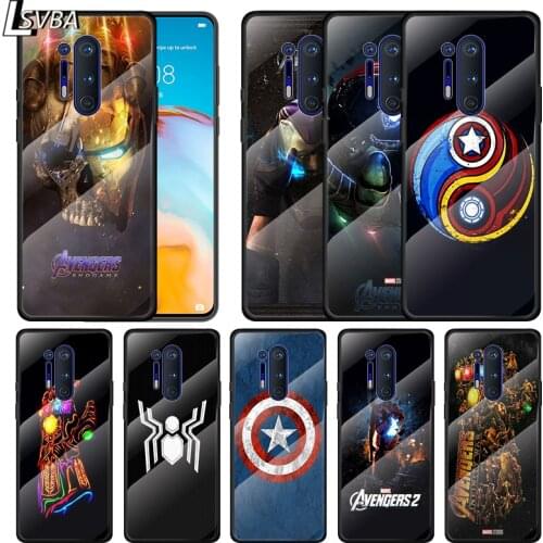 Marvel Avengers Infinity Gauntlet Logo For Oneplus 9R 9 8T 8 Nord Z 7T 7 Pro 5G Tempered Glass Shell Phone Case Cover