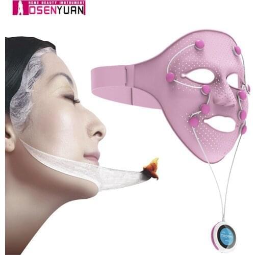 EMS Microcurrent Mask Face Massager Silicone 3D Facial Radio Frequency Beauty Machine Skin Care Rejuvenation Anti Wrinkle Device