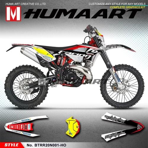 HUMAART Enduro Stickers MX Decals Graphics for Beta RR 125 250 300 350 390 430 480 2020 2021, Customizable