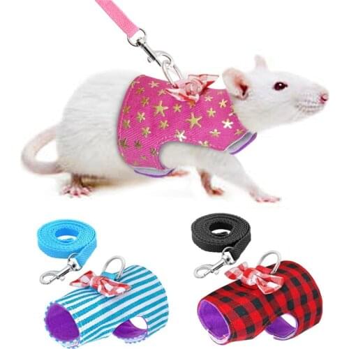 AHUAPET Clothes For Guinea Pig Hamster Clothes Laisse Hamster Riem Rabbit Harness Rat Riem Ferret Guinea Pig Bunny Pet Supplies