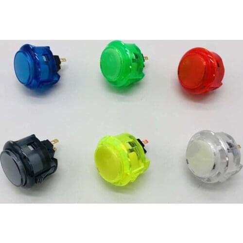 Original Japan SANWA button 30mm and 24mm SANWA OBSC-30 SANWA OBSC-24 Arcade Video Game Button Transparent Push Button