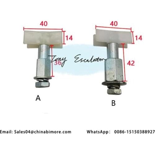 Elevator landing door slider S200 K200 K300 type A or B white plastic for tke thyssen fermator Parts