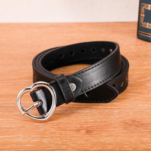 Belts Fashion Heart Pin Buckle Wide Faux Leather Belt Women Waist Strap Waistband