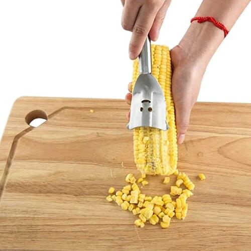1Pc Stainless Steel Corn Planer Vegetable Corn Sheller Stripper Threshing Peeler Planing Salad For Grain Kitchen Cooking Tools