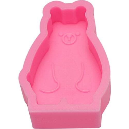 Cute Bear 3D Chocolate Cake Silicone Mould Crystal Epoxy Candle Aromatherapy Molds DIY Handmade Craft Making