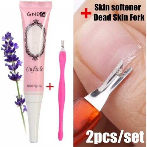 Soften Cream for Nails Cure Dead Skin Cuticle Treatment Nail Softening Cream Remover Cuticle Cream Tips with Cuticle Pusher Set