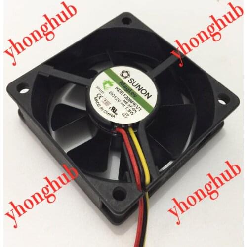 SUNON KDE1206PKV1 MS.AF.GN DC 12V 1.8W 3-Wire 60x60x20mm Server Cooling Fan