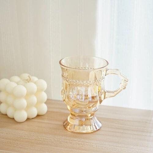 Heavy Beer Glasses with Handle Glass Steins Traditional Beer Mug Glasses Coffee Tea veryday Drinking Glasses Cocktail