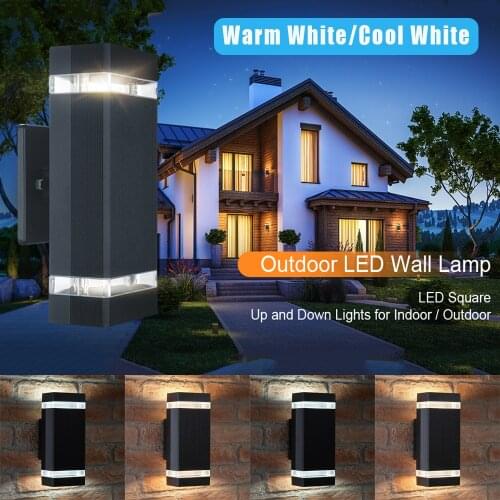 10W LED Wall Light Outdoor Waterproof IP65 Porch Garden Wall Lamp Sconce Balcony Terrace Decoration Lighting Lamp Warm White D30