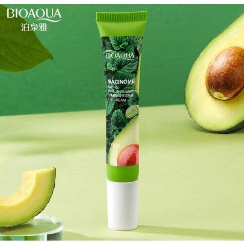 BIOAQUA Avocado Moisturizing Firming Eye Cream Anti-Wrinkle Diminishing Eye Lines Remove Dark Circles Against Puffiness Eye Bags