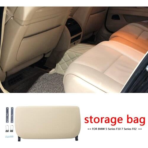 High Quality Car Seat Back panel Part Cover Replacement Storage Pocket Beige for BMW 5 Series F10 7 Series F02