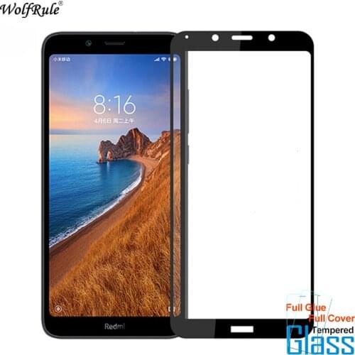 For Glass Xiaomi Redmi 7A Screen Protector Full Glue Cover Tempered Glass For Xiaomi Redmi 7A Glass Protective Phone Film 5.45