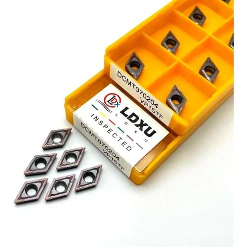 10 pieces of DCMT070204 UE6020 DCMT070204 VP15TF US735 external metal turning tool milling cutter CNC tool DCMT 070204
