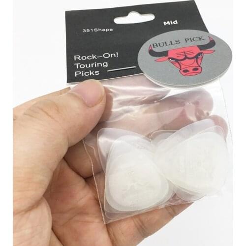 12pcs Bull Head 0.73mm Guitar Pick Super Durable Nylon Non-slip Design Mediator Acoustic Electric Guitarra Strings Strum