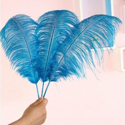 Sales of high-quality 50pcs / Many light blue ostrich feathers 45-50cm, DIY wedding decorations / decorative home accessories
