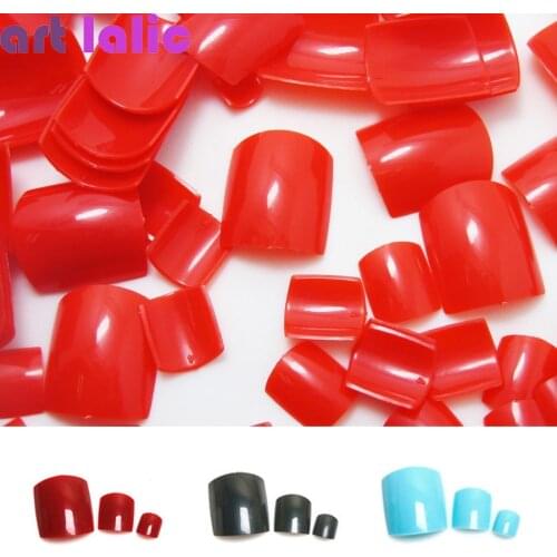 Artlalic Hot Colorful 500 Pcs Toe False Tips Acrylic UV Gel Foot Nail Art French Style