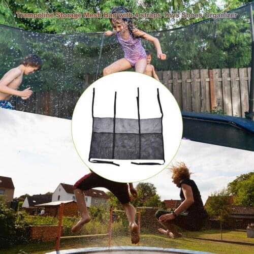 Trampoline Storage Mesh Bag Toys Shoes Organizer Swimming Pool Beach Buggy Storage Bag With 4 Straps trampoline for kids