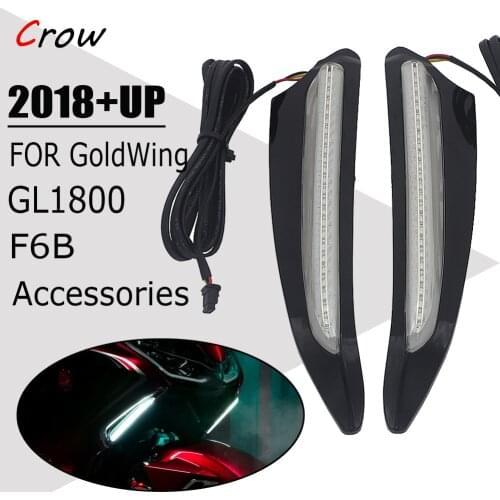 For Honda Goldwing 1800 F6B GL1800 2018 2019 2020 2021 New Motorcycle With Chrome And Black Lighted Vent Decoration