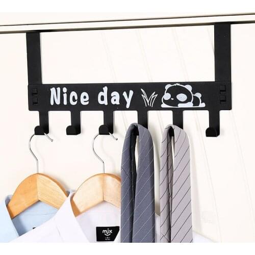 Wrought Iron Door Hook No Trace Strong Load-Bearing Storage Rack Modern Home Free Punching Coat Key Storage Rack