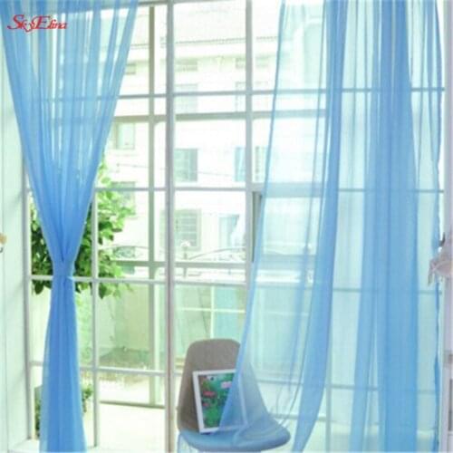 Europe Yarn Curtain Window 100X200 100X270cm Tulle Curtains For Living Room Window Treatments wedding decoration party 5z