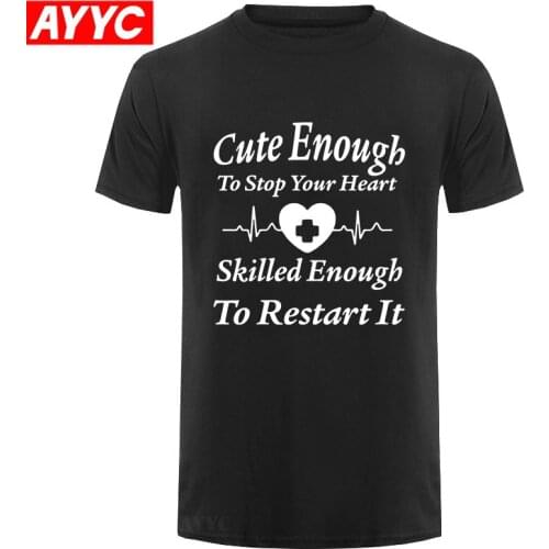 New Summer Style Nurse Funny Calm Heart Rn Nursing Nurses And Doctor T shirt Machine T Shirt Men Casual Short Sleeve Top Tees