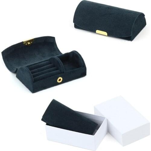 Hot Sale Small Jewellery Box Beads Velvet Jewelry Necklaces Ring Earrings Storage Box Simple Japanese Travel Portable Wholesale