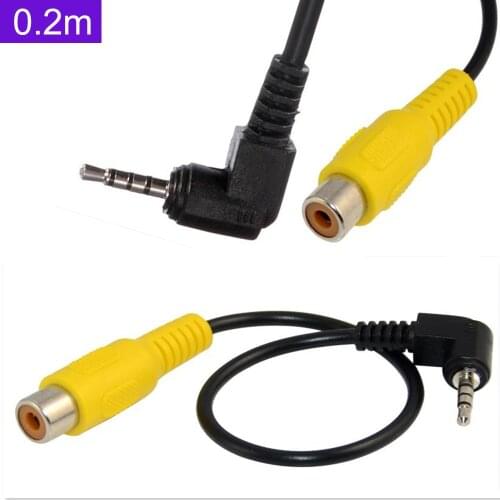 RCA to 2.5mm AV-IN Cable Car Rear View Camera TO GPS 2.5mm 0.2m