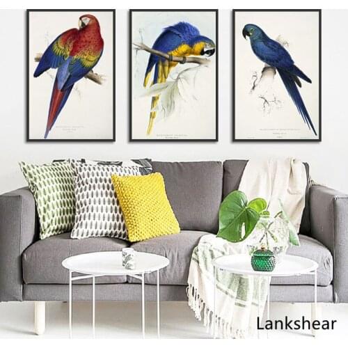 Print Animal Canvas Painting Wall Art Blue And Yellow Bird Pictures Painting On The Wall Home Decor For Living Room Paintings