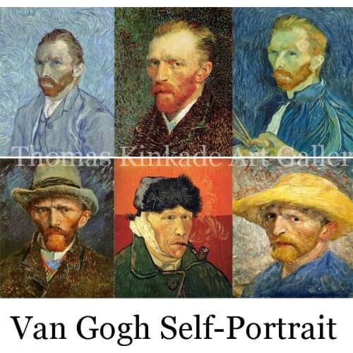 Van Gogh Self Portrait Blue Oil Paintings Canvas Hand Painted Modern Art For Bedroom Bathroom Wall Decor High Quality Gift