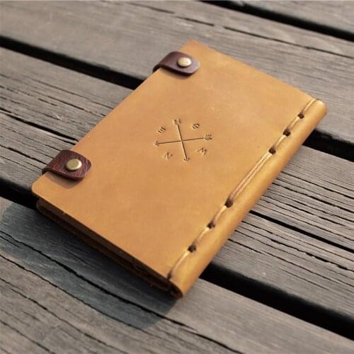 Gathersun Handmade Genuine Leather Cover Notebook Vintage Cowhide Traveler Journey Notepad Stationery Suppies Gift for Friend