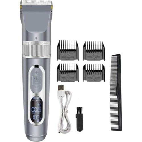 Hair Clippers Professional Barber Shavers Machine 5-Speed Rechargeable Cordless Haircutting Tools for Men and Family Use
