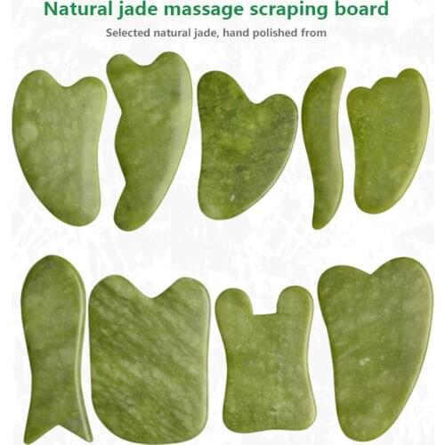 Natural Xiuyu Jade Scraping Gua Sha Board Massager Face Whole of SPA Acupuncture Skin Facial Care Treatment Therapy TriggerPoint