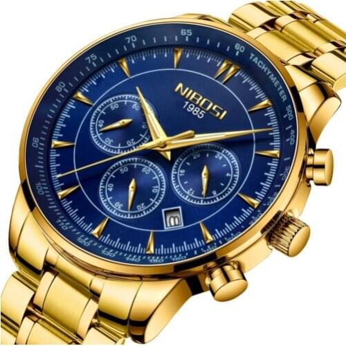 NIBOSI Man Watch 2019 Relogio Masculino Men Watch Luxury Famous Top Brand Sport Watch Military Quartz Men Wristwatch Clock Saati