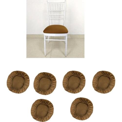 Pack of 6Pcs Super Soft and Comfortable Footstool Covers slipcovers Round Stool Covers with Elastic