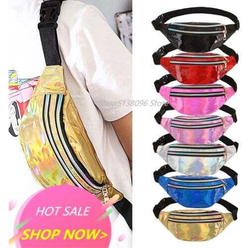 Women Bum Bag Laser Belt Bag Holographic Fanny Pack Designer Waist Bag Cute Waist Packs Phone Pouch For Party Travel