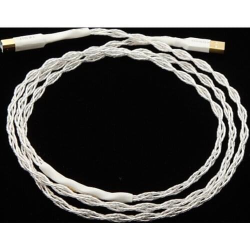 Single crystal copper silver plated USB a to B audio line DAC decoding data line signal line