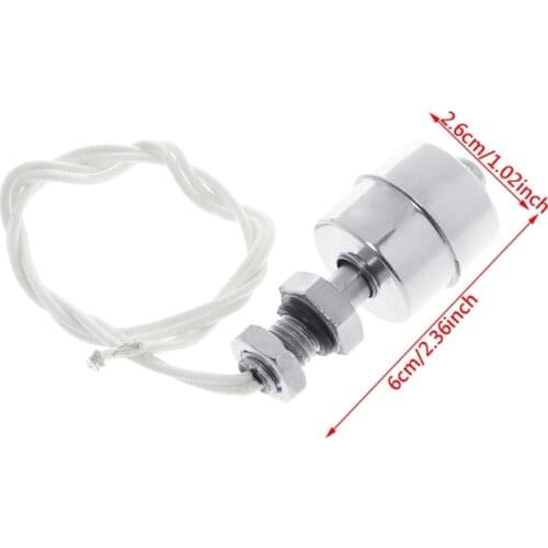 Stainless Steel Vertical Liquid Water Level Sensor Internal Float Switch 45mm Line 35CM 10W