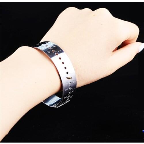 Professional Stainless Steel Adjustable Bangle Gauge Jewelry Making Bracelet Sizing Tools Bangles Sizer Measures From 15-23cm