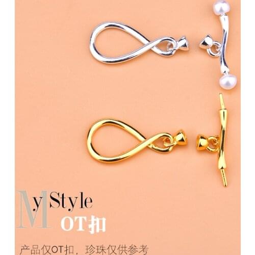 S925 Sterling Silver Bead empty support ot buckle red rope tail buckle connecting buckle hand woven jewelry DIY accessory materi