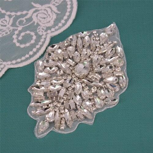 Silver Crystal Rhinestones Applique for Wedding Garters Clothes Shoes Jewelry DIY